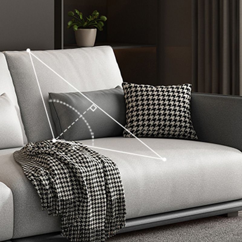 Modern Cream Faux Leather Straight Arm Sofa/Sectionals with water proof for Living Room