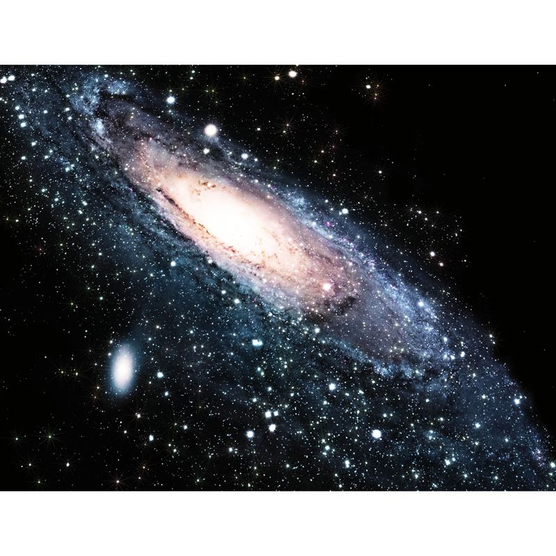 Night Sky Constellations Mural Decal Contemporary Non-Woven Texture Wall Covering in Blue