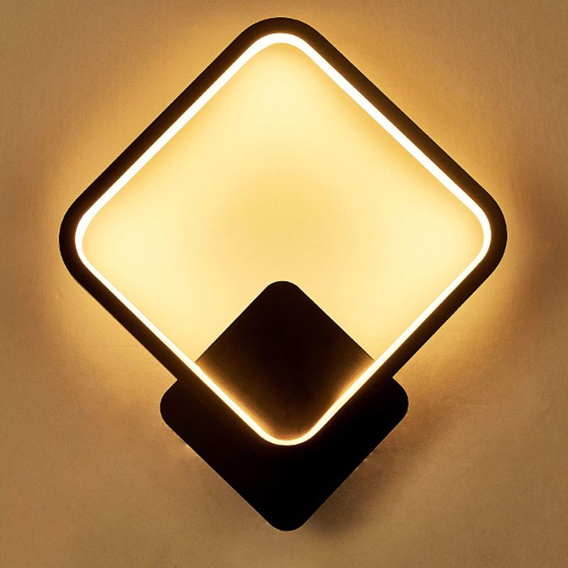 Metal Geometric Shape Wall Mount Lighting Modern Style 1-Light Wall Mounted Light Fixture