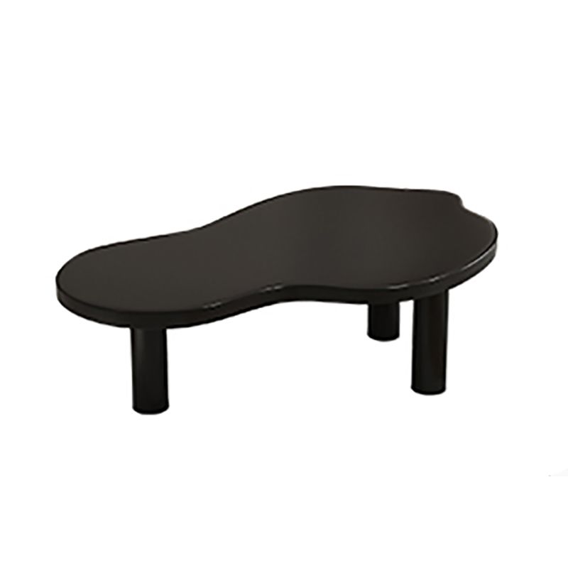 Modern Wood 3 Legs Cocktail Table Free Form Coffee Table - White