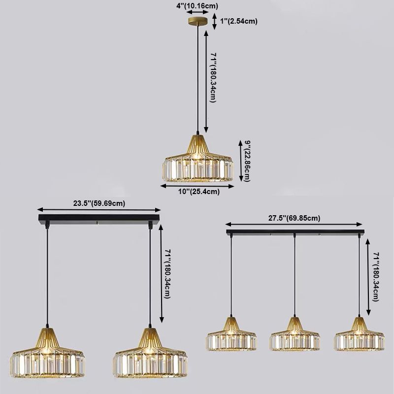 Moderne Style Bowl Shade Hängende leichte Kristalllampe für das Restaurant mit Kreation