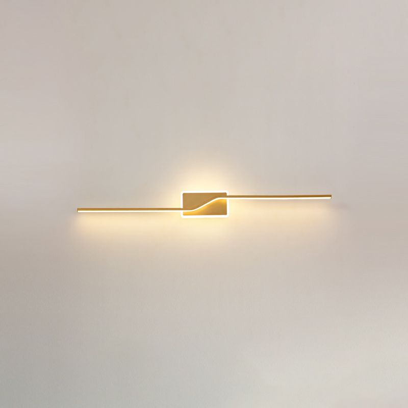 Modern Simple Metal Vanity Light Strip Shape Vanity Lamp with Silica Gel Shade for Bedroom