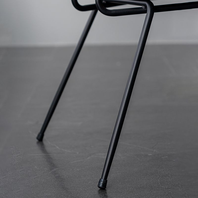Sillas de comedor estilo moderno Silla auxiliar de cocina sin brazos con patas de metal