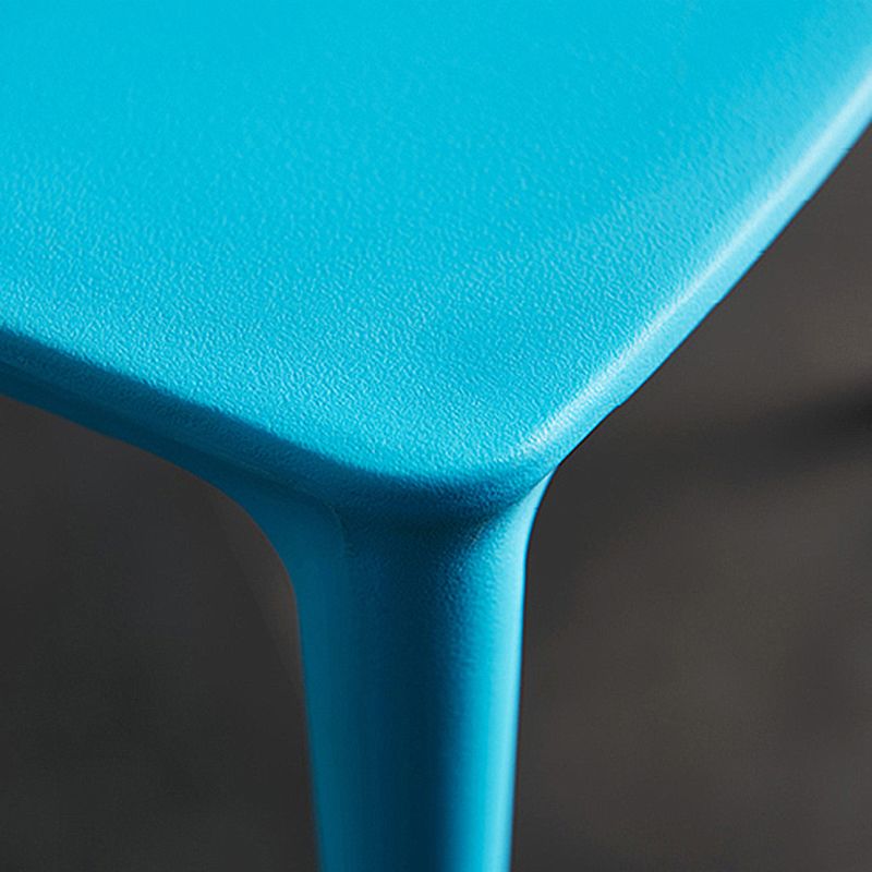 Scandinavian Plastic Armless Dining Chairs Open Back Side Chair (Set of 4)
