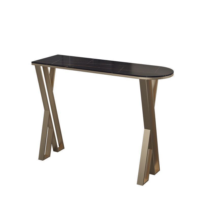 Sintered Stone Bistro Bar Table Metal Base Bar Table for Kitchen