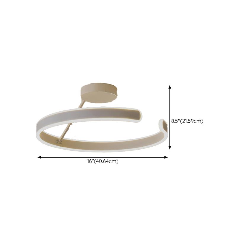 Modern Ceiling Light LED White Shaded Flush Mount Lighting for Foyer