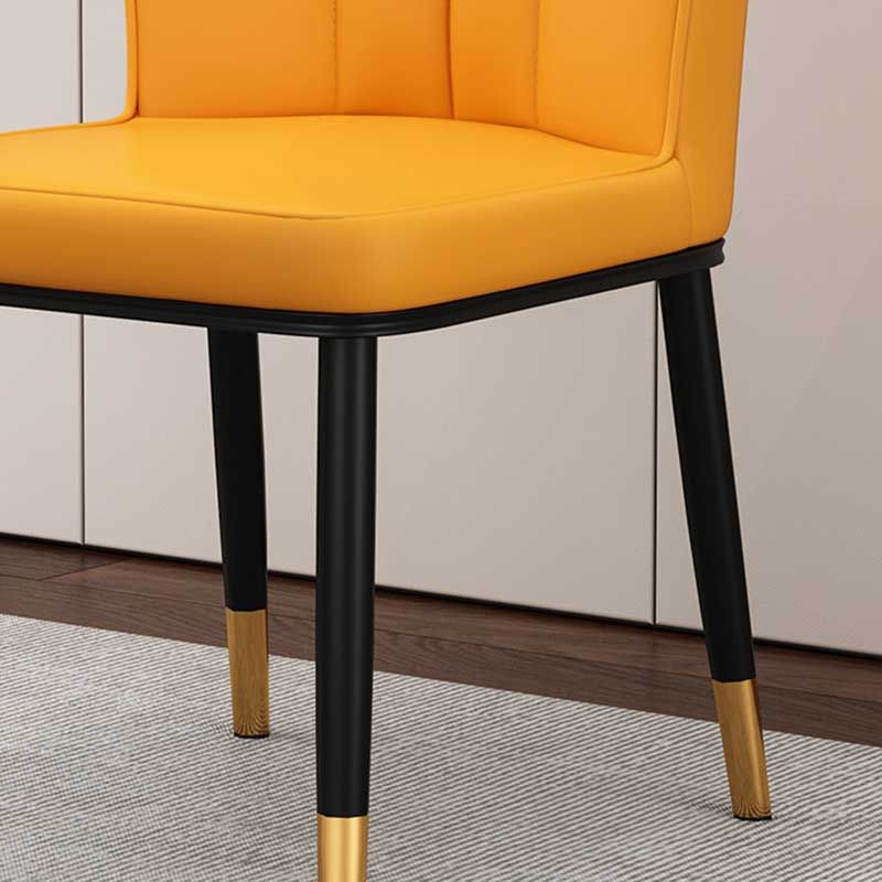 Modern Indoor Leather Parsons Chair 36"H Armless Dining Chair for Restaurant