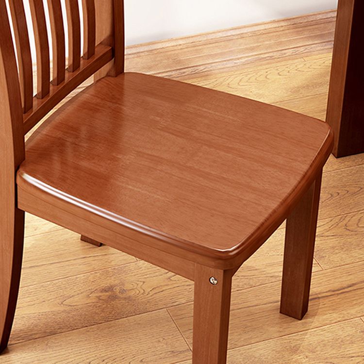 Traditional Style Chair Dining Kitchen Armless Chairs with Wooden Legs