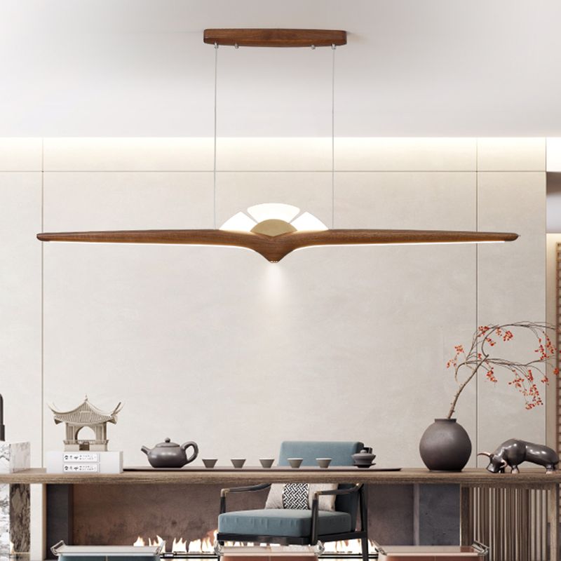 Wooden Hanging Island Lights Modern White Shade Island Lighting Ideas
