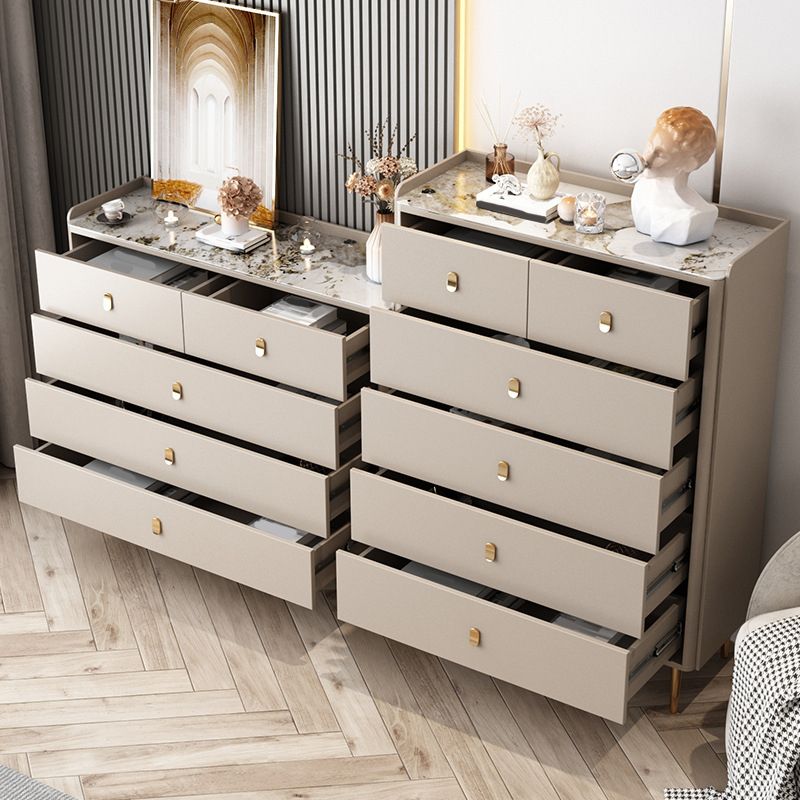 15.6-inch W Storage Chest Classic Glam Stone Storage Chest Dresser