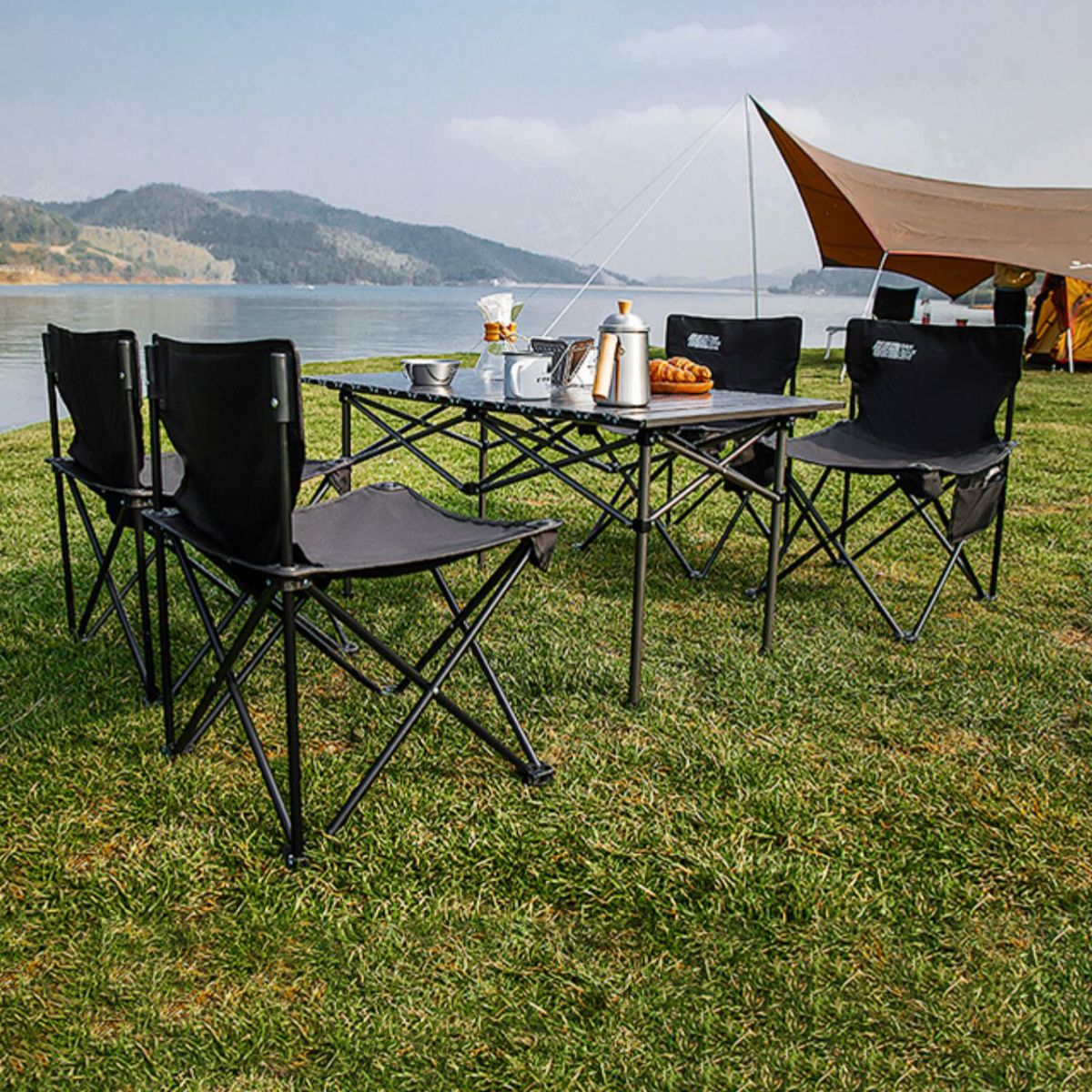 Industrial Patio Table Aluminum Foldable Camping Table for Outdoor