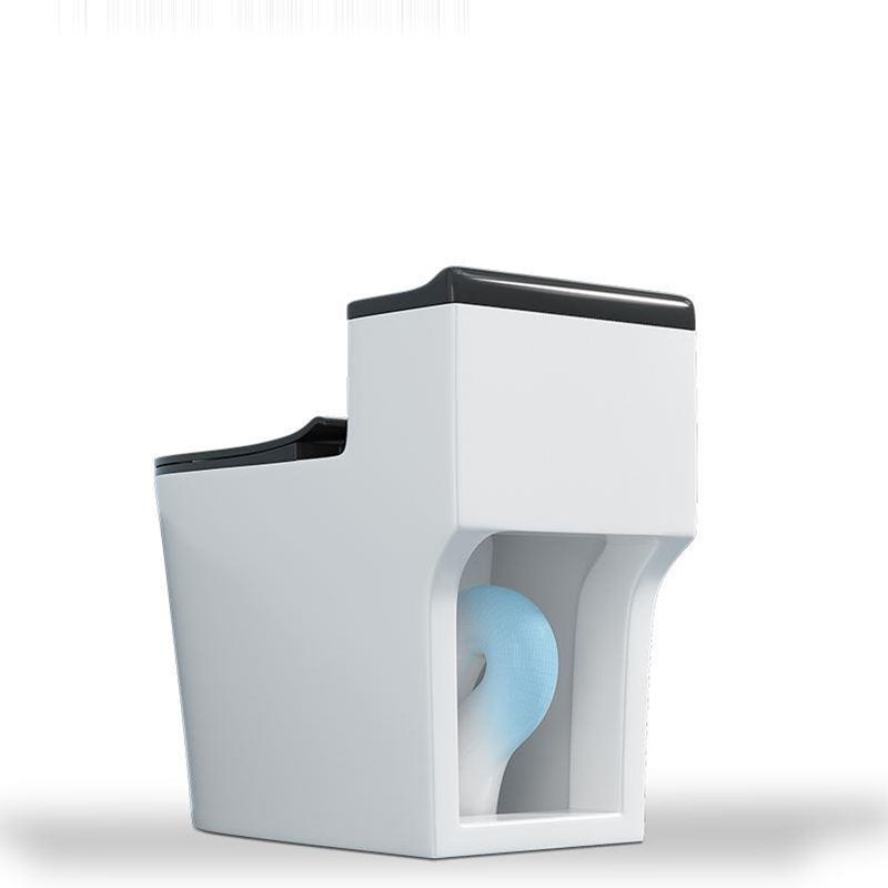 Contemporary Ceramic Toilet Bowl Floor Mounted Urine Toilet with Seat for Washroom