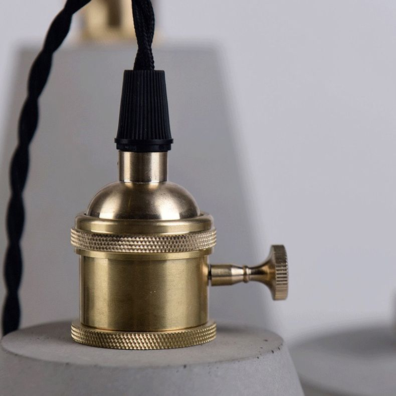 Luces de techo colgante de 1 luces con lámpara colgante de cemento moderna