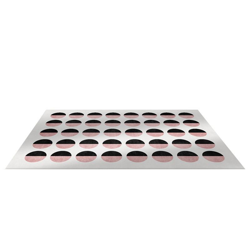 Light Green Carpet Polyester Geometric Area Carpet Non-Slip Backing Carpet for Home Decor