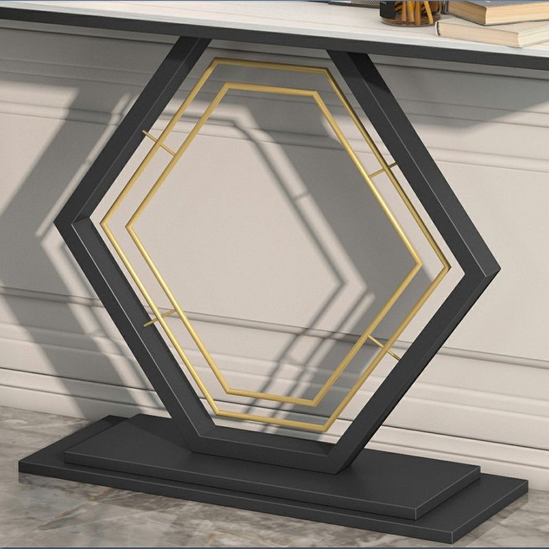 Glam Rectangle Console Accent Table Antique Finish Sofa Console Table