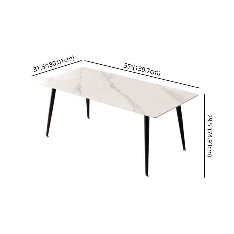 Fixed Sintered Stone Top Kitchen Table Set with 4 Legs Base Dining Table Sets for Home