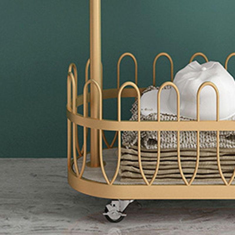 Gorgeous Plain Coat Rack Designer Basket Storage Metal Coat Rack with Coat Hooks