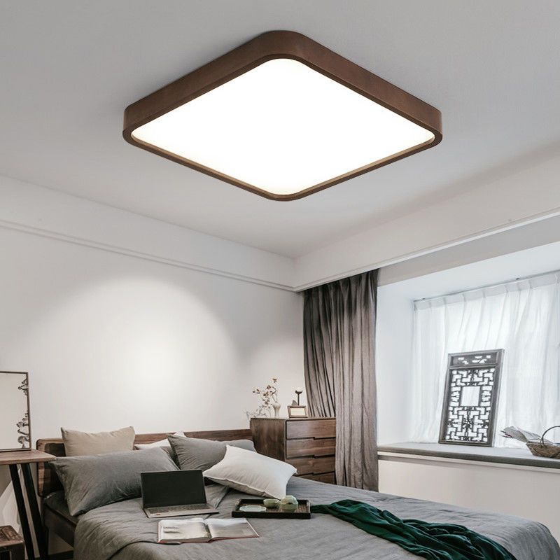 Lampada da soffitto a LED a forma geometrica Moderna in legno 1 luce da incasso per camera da letto del ristorante