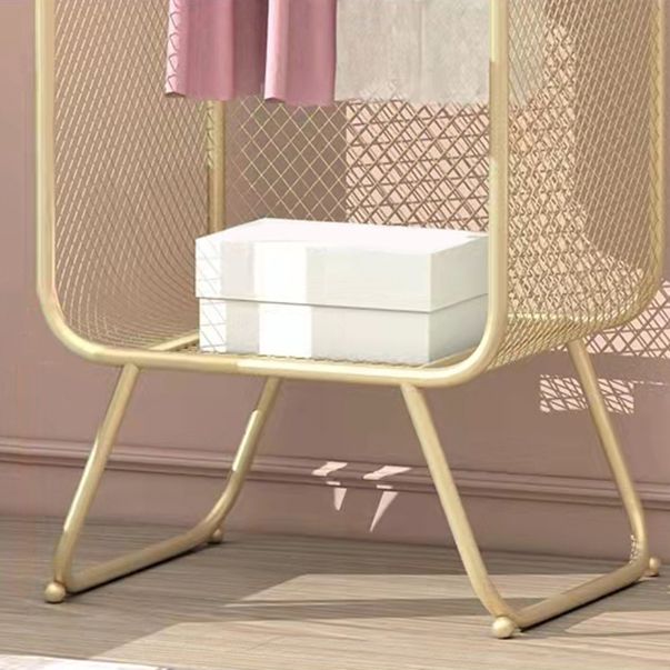 Metal Modern Cabinet with Legs Bedroom Hinged Door Storage Cabinet