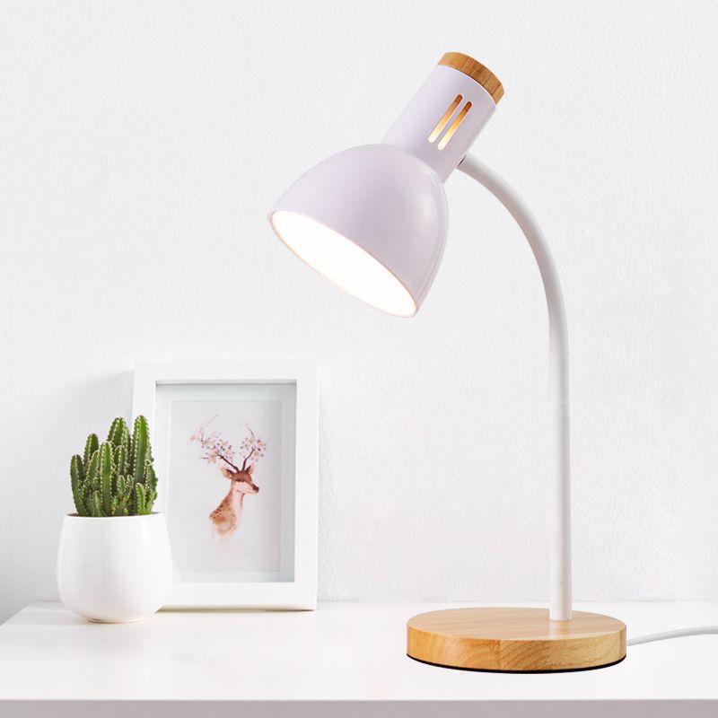 Nordic Torchlight Shade Nightand Lamp Metal 1 tête d'étude de la tête de table Lumière avec évent