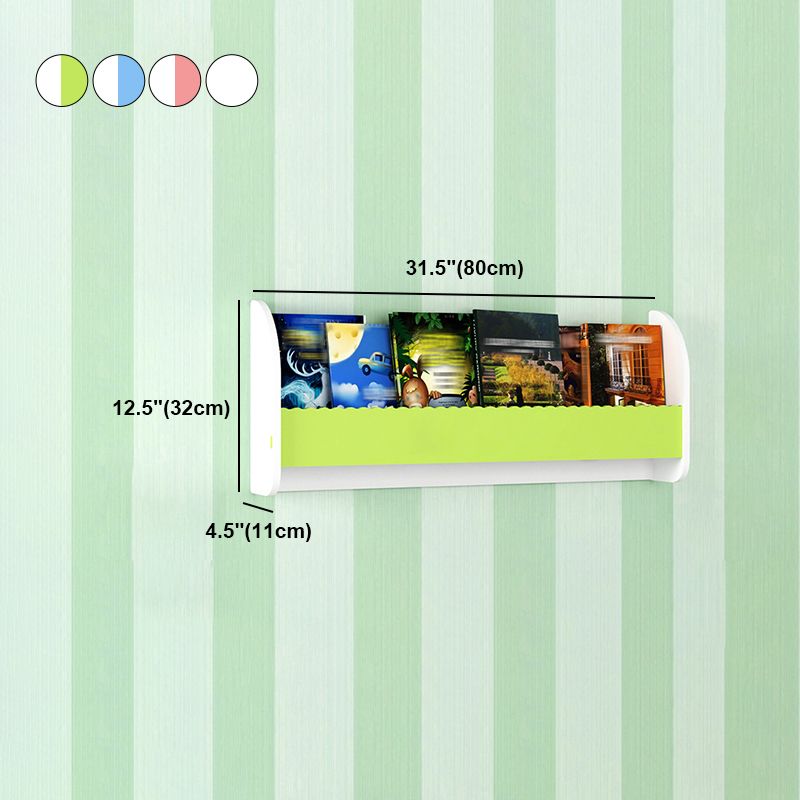 Contemporary Style Bookshelf Wall Mounted Horizontal Bookcase for Home Office