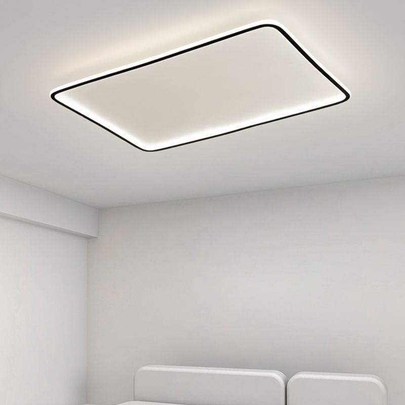 Plafonnier encastré en aluminium à montage encastré à LED minimalisme carré pour le salon