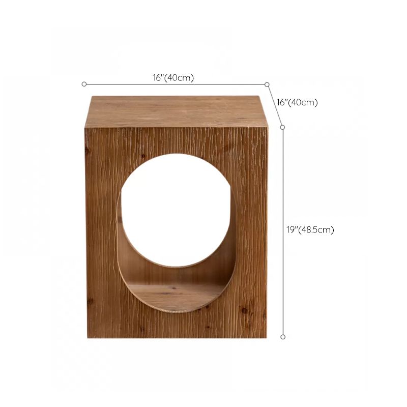 Rustic Walnut Living Room Distressed Solid Wood Sofa Accent Side Table