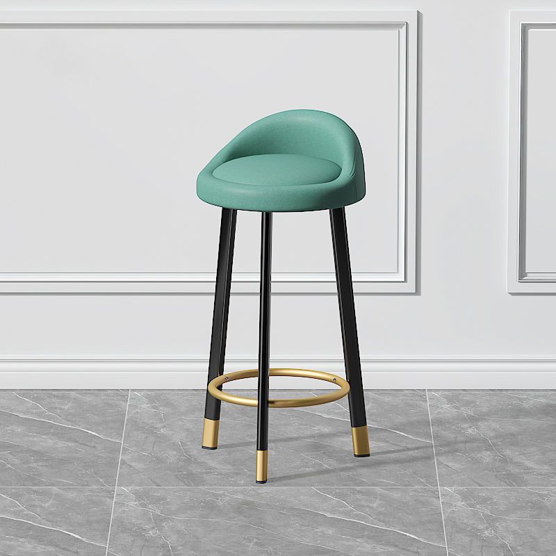 Contemporary Swivel Barstool Matte Finish Upholstered Bar Stools