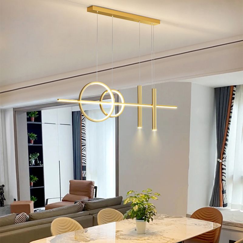 Modern Metal Track Light Multi-Head Restaurant Island Lighting Fixtures with Acrylic Shade