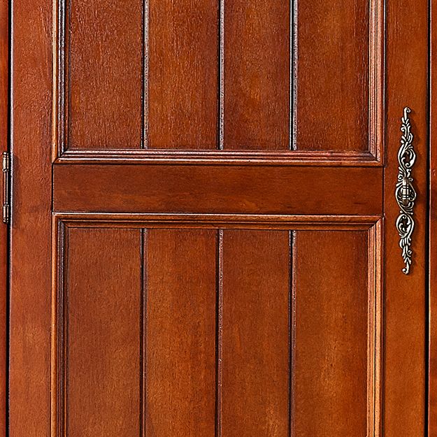 Traditional Birch Wood Storage Cabinet with Hinged Door Matte Finish Cabinet for Home