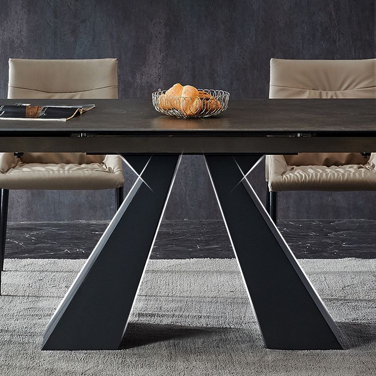 Modern Rectangle Shape Dinette Set Sintered Stone Top Dining Table Furniture for Dining Room