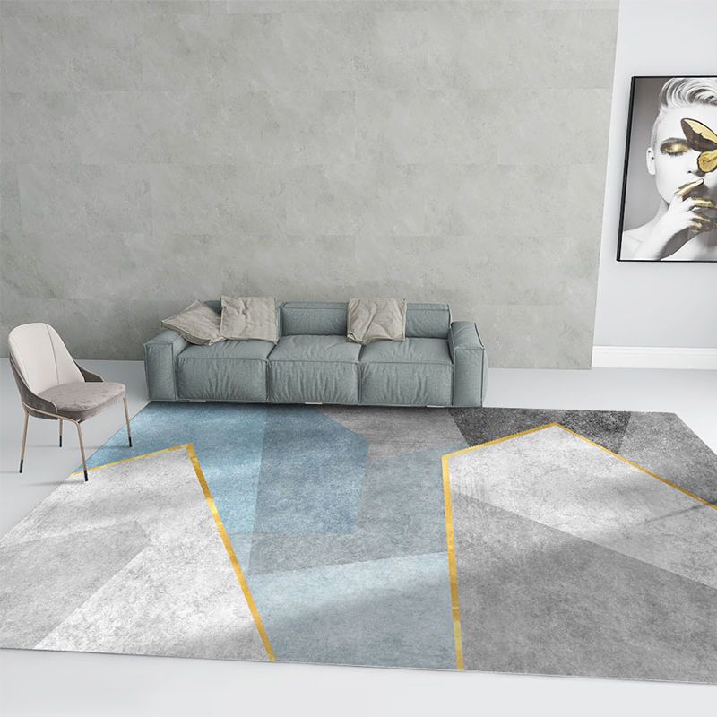 Gorgeous Area Carpet Modern Washable Carpet Polyester Indoor Rug with Non-Slip Backing