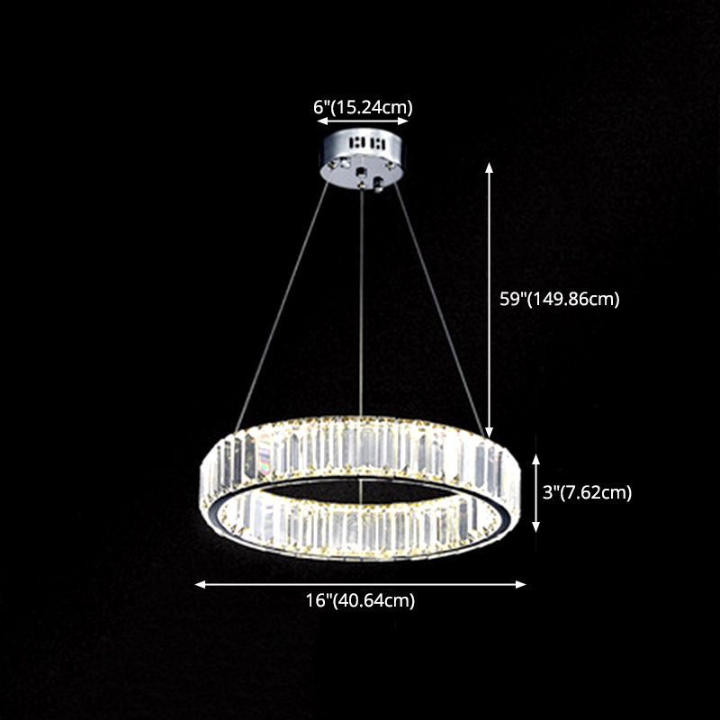Modern Light Luxury Crystal Style LED Pendant Chandelier Light for Living Room Dining Room Hotel