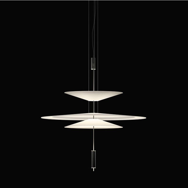 Postmodern Layered Hanging Lamp Fixture Metallic Dining Room Suspension Pendant Light