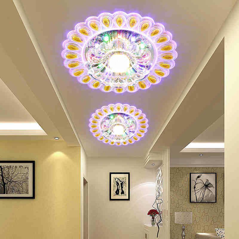 Plafoniera da incasso a petalo di cristallo Moderna lampada da incasso a LED in bianco con finiture a goccia