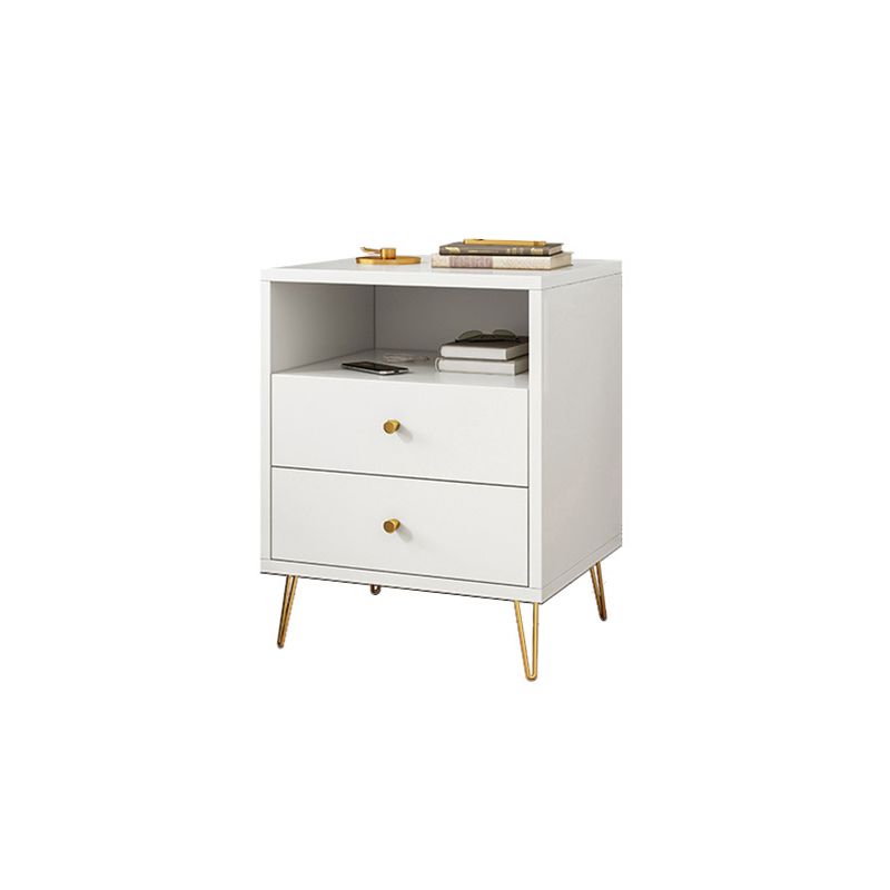 Modern Style Plate Countertop Metal Cabinet Leg White Nightstand