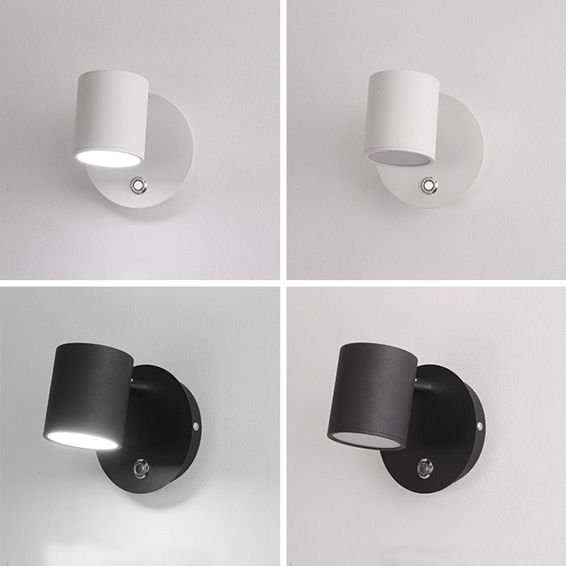Lampada montata a parete in metallo regolabile per il minimalismo per camera da letto