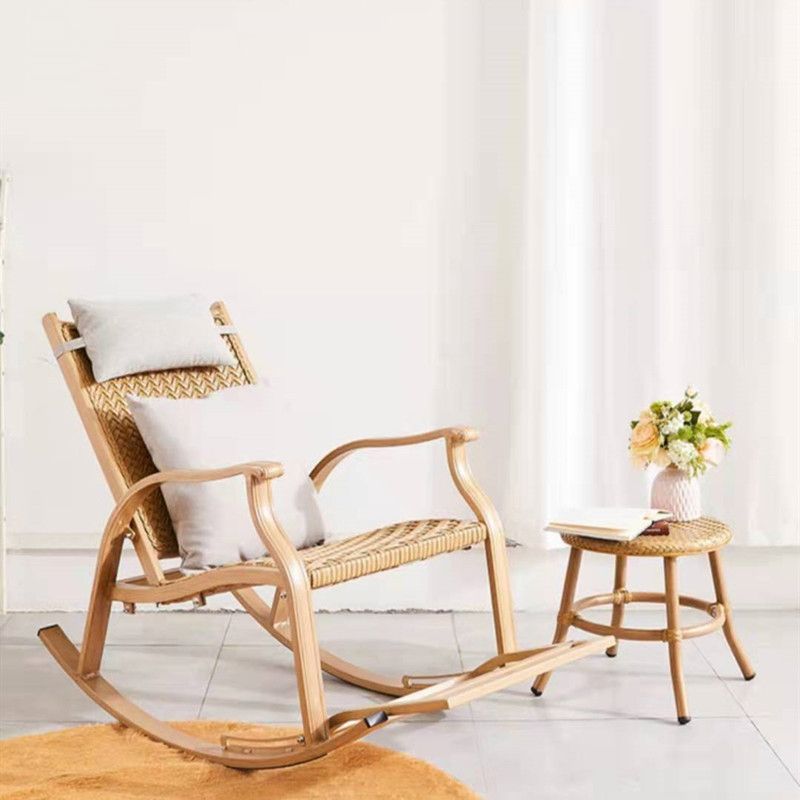 Modern Style Wood Rocking Chair Single Home Lounge Lazy Sofa Chair