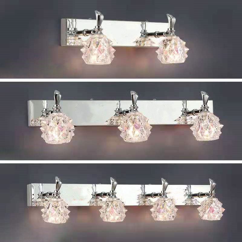 Filmaires d'éclairage de vanité de style miniité minimaliste moderne Lights Vanity Lights avec Crystal Shade