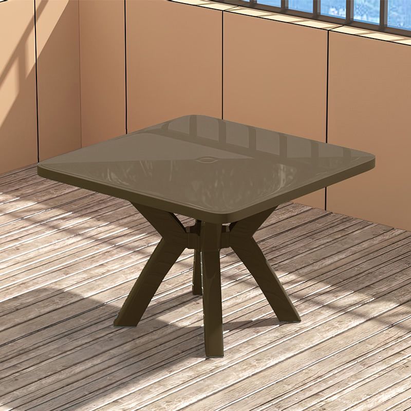 Modern Waterproof Square Courtyard Table Plastic Outdoor Table