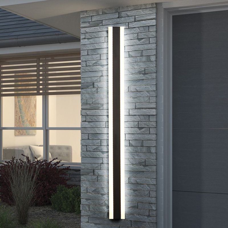 Linear Wall Lighting Simplicity Metal 1 Light Wall Sconces in Black