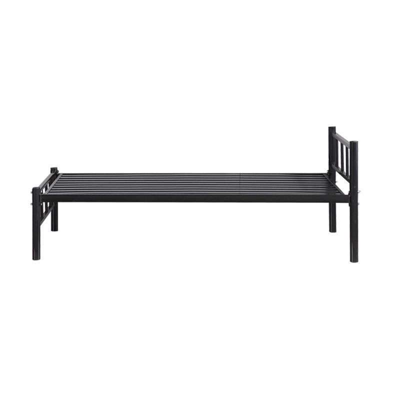 Black Metal Wire-Grid Bed Frame Industrial Style Iron High Open-Frame Bed