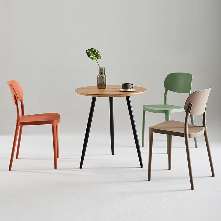Modern Indoor Stacking Side Chair Plastic Frame Chair with Upholstered