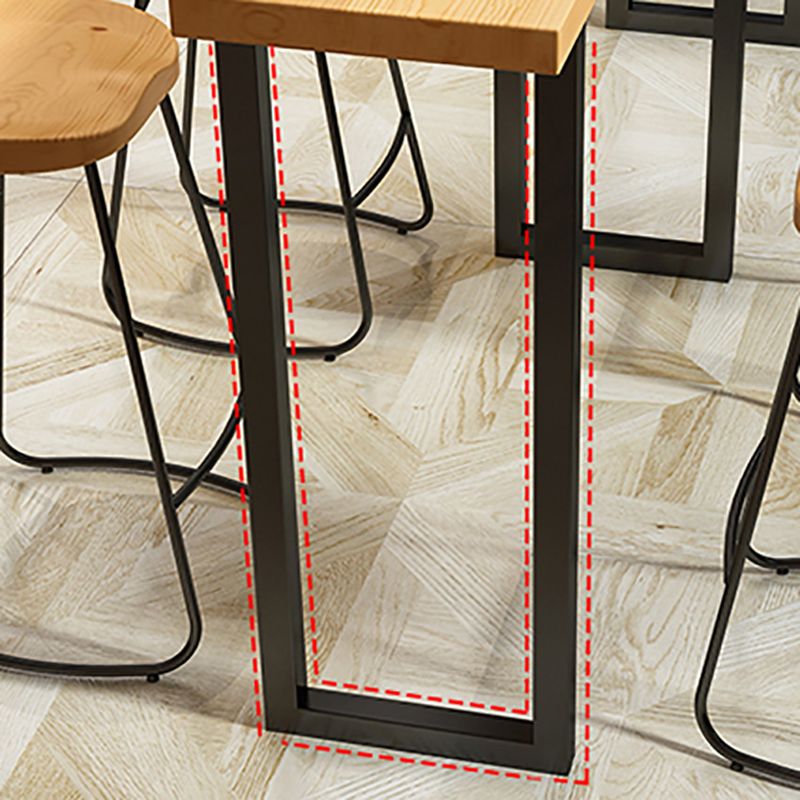 Industrial Style Bar Table 42-inch Height Original Wood Metal Base Bistro Table