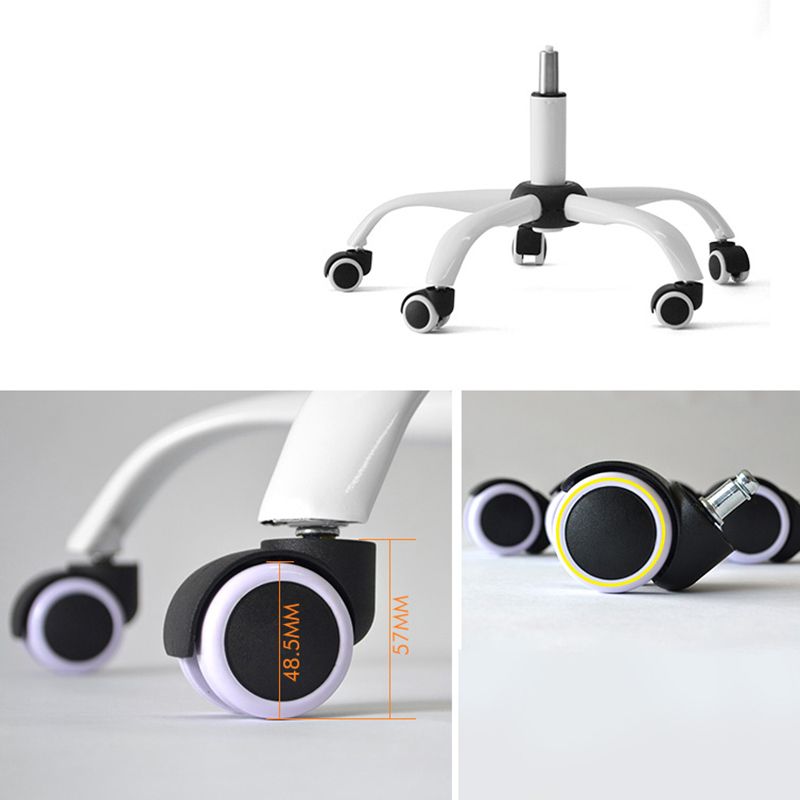 Mid Back Conference Chair Steel Frame Upholstered Chair with Caster Wheels