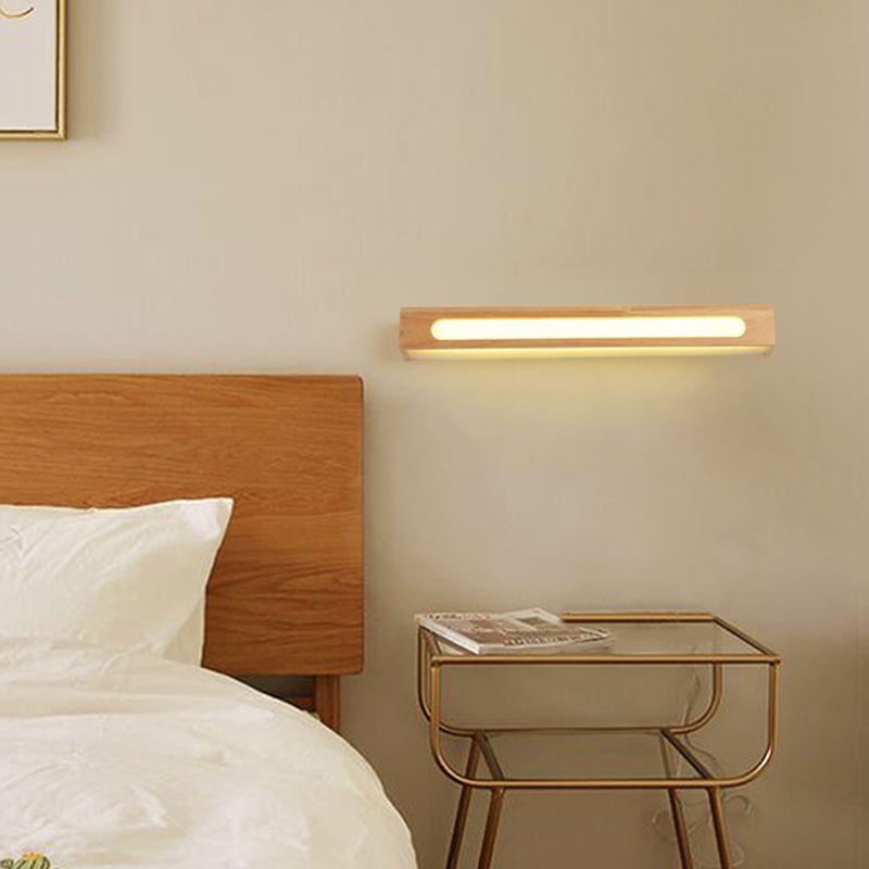 Illuminazione geometrica vanità moderna moderna legno multi luci vanità sconce