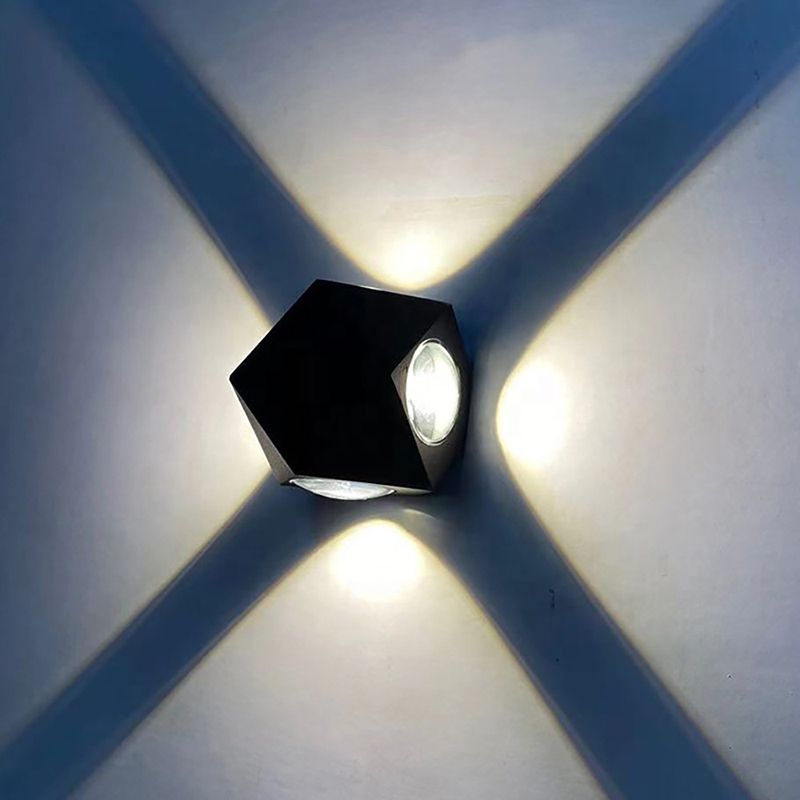 Modern Style Geometric Wall Lighting Fixtures Metal 4 Lights Wall Washer Sconce
