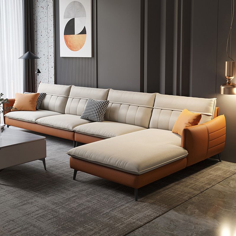 Faux Leather Removable Cushions Sofa/Sectionals with Wear-Resistant and Slipcover