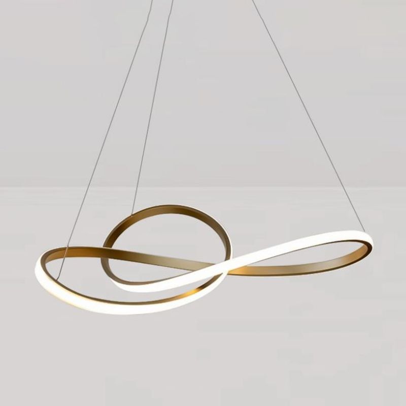 Gold Iron Hanging Pendant Lights Postmodern Hanging Lamps for Dining Room