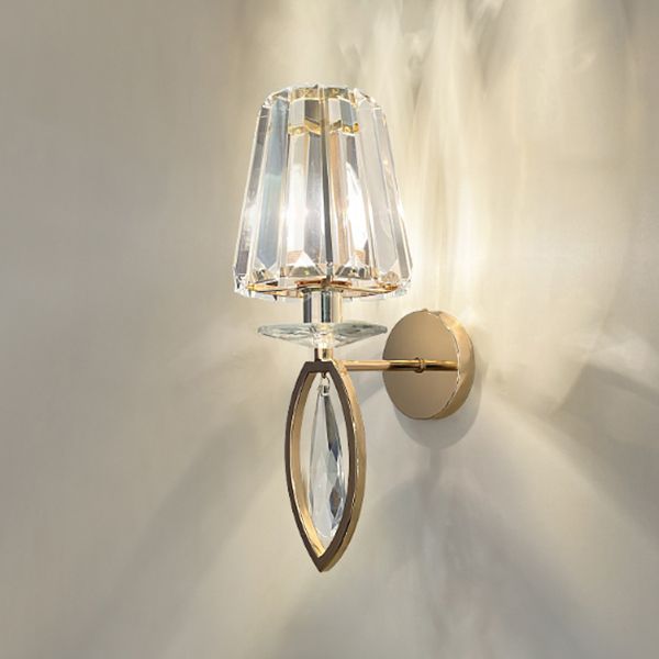 Lumo Postmoderno di sconde di cristallo oro per camera da letto